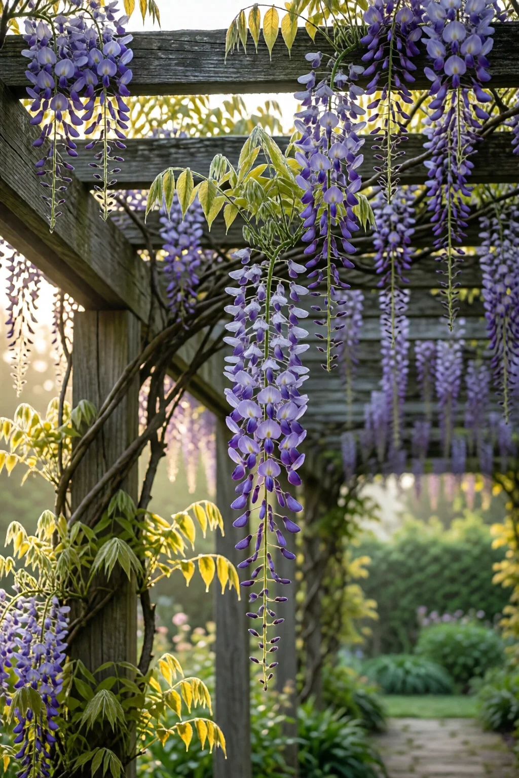 how to grow wisteria on pergola