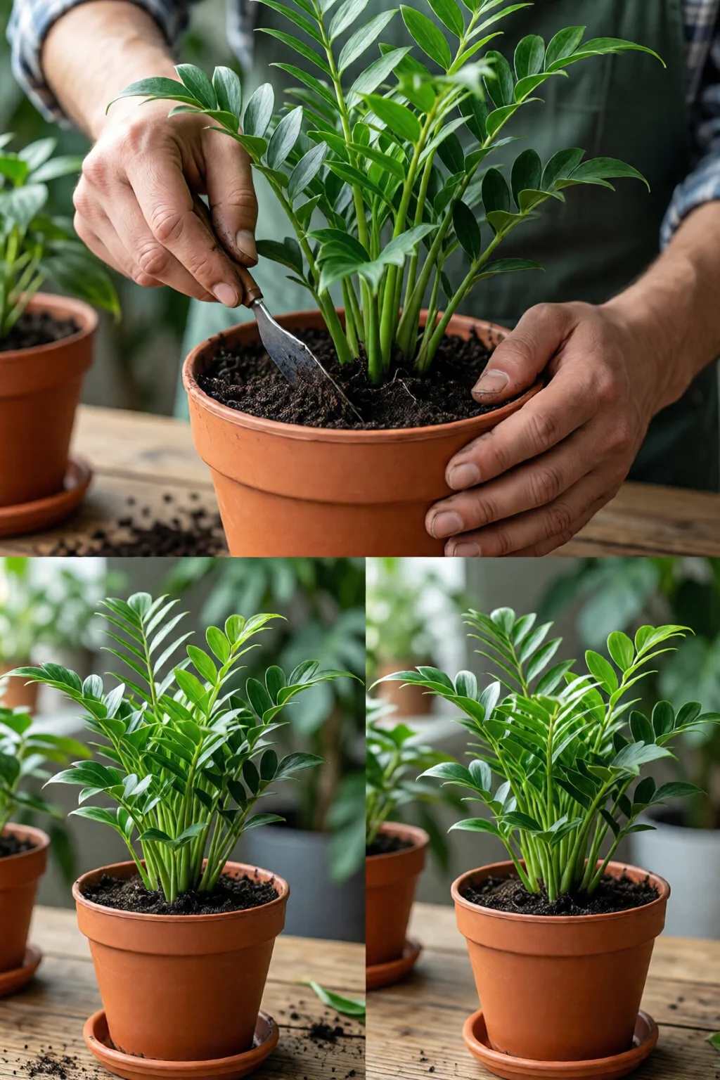 how to repot indoor plants step by step
