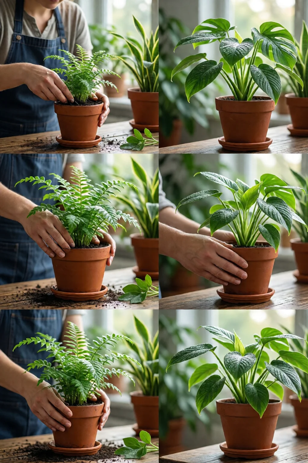 how to repot indoor plants step by step