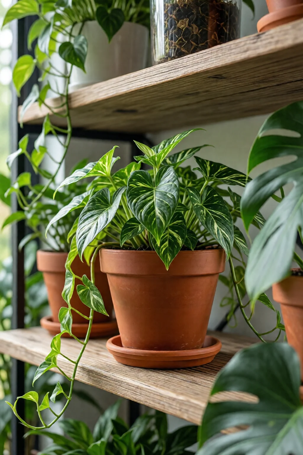 indoor plant shelf ideas and styling