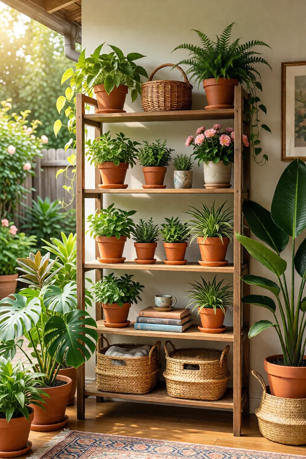 indoor plant shelf ideas and styling