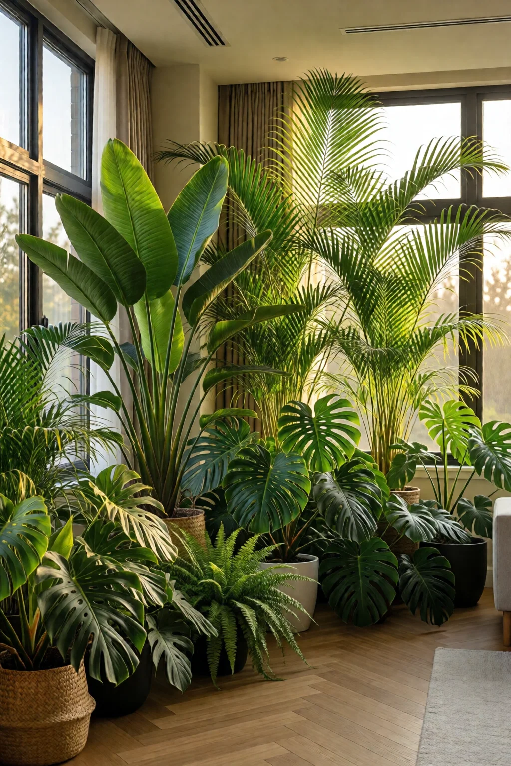 large indoor plants for living room