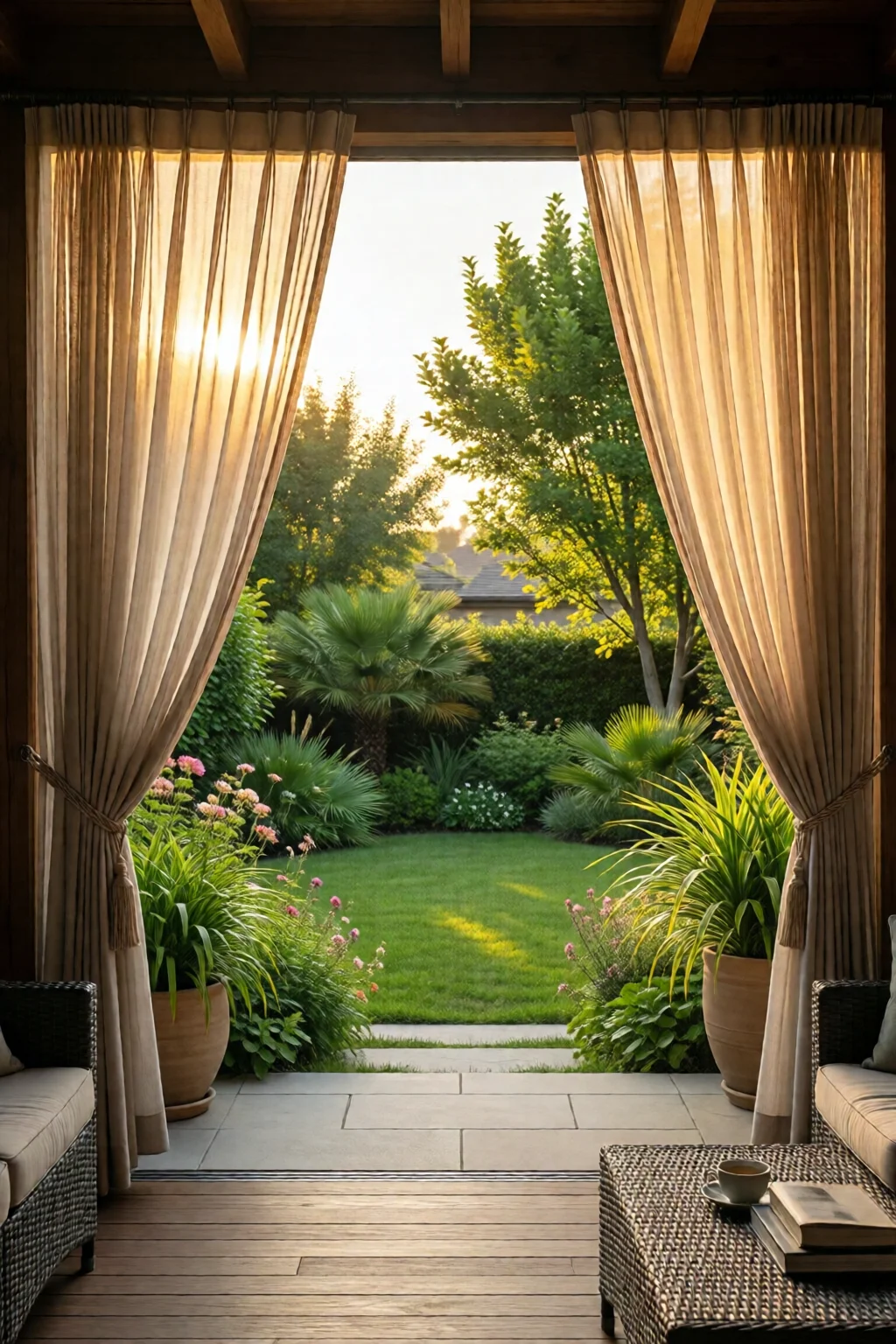 outdoor curtain ideas for patio privacy