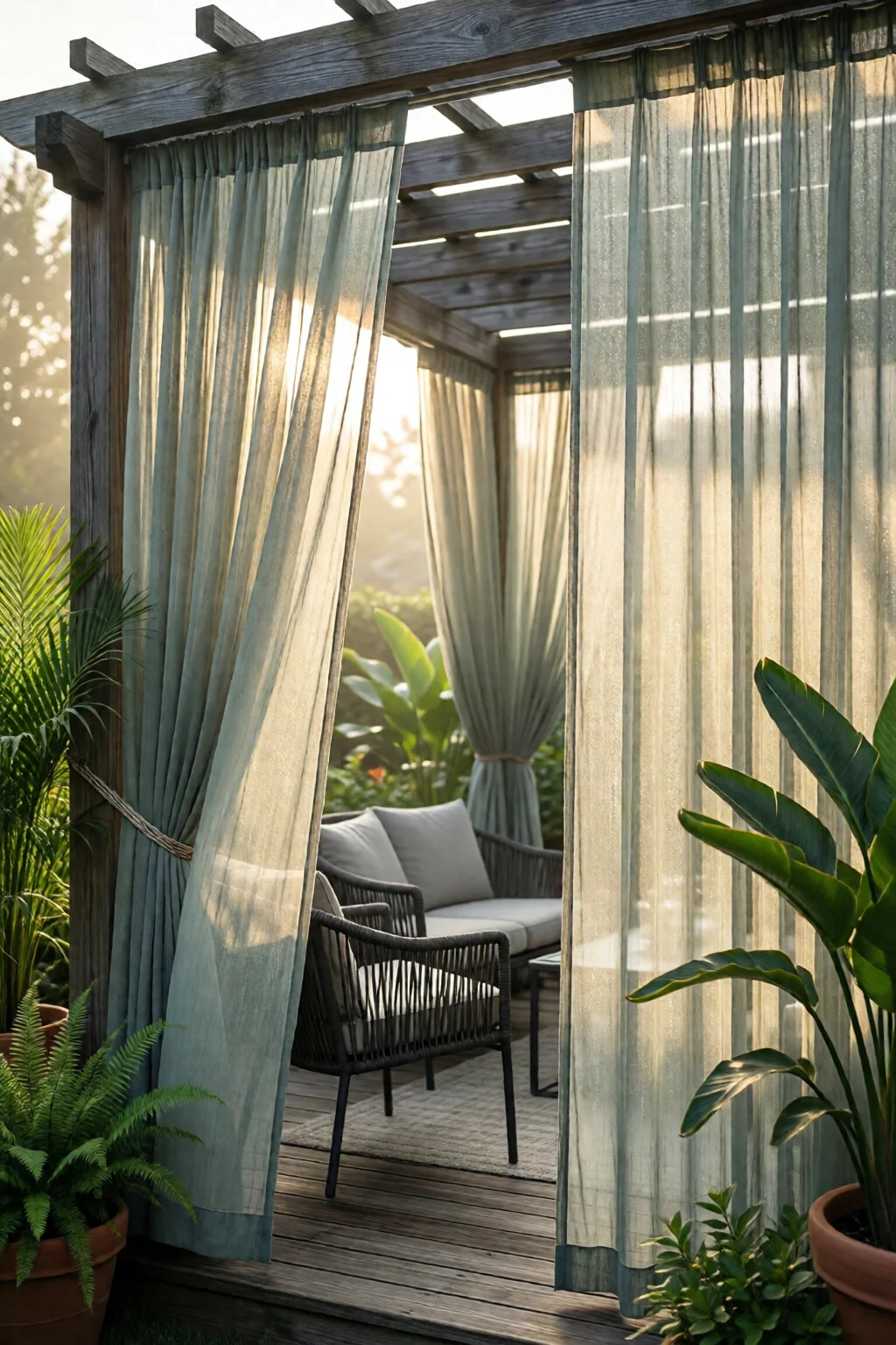 outdoor curtain ideas for patio privacy
