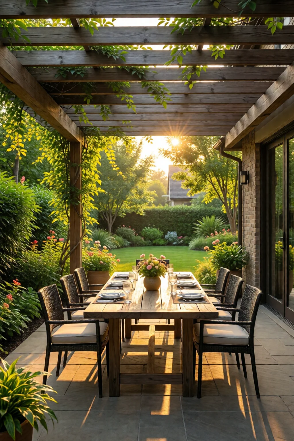 outdoor dining area ideas for backyard