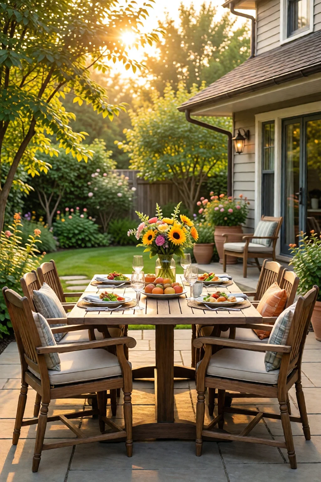 outdoor dining area ideas for backyard