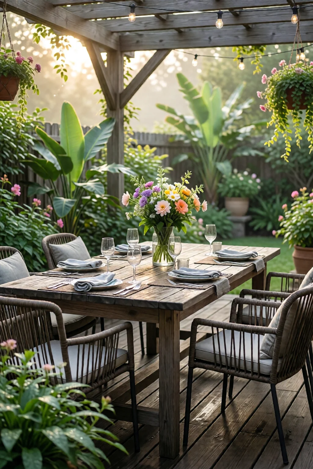 outdoor dining area ideas for backyard