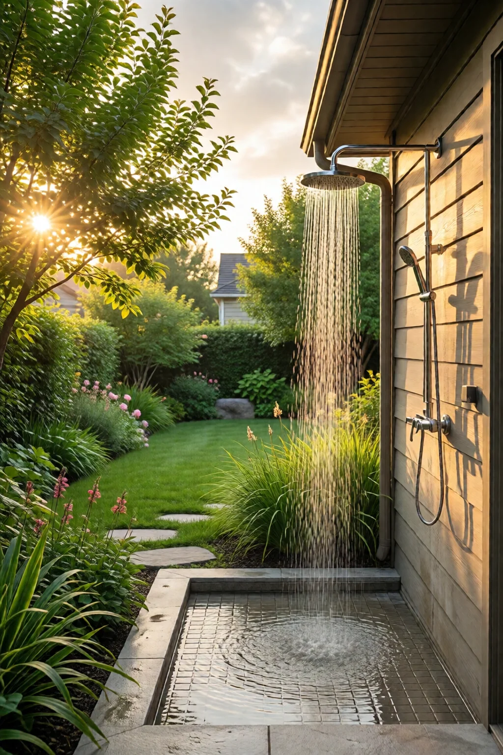 outdoor shower ideas for backyard