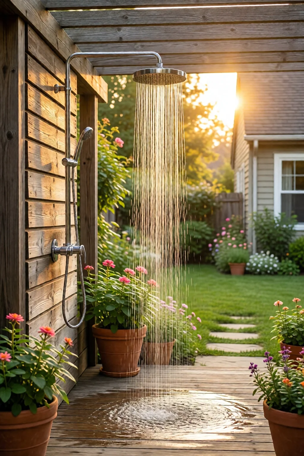 outdoor shower ideas for backyard