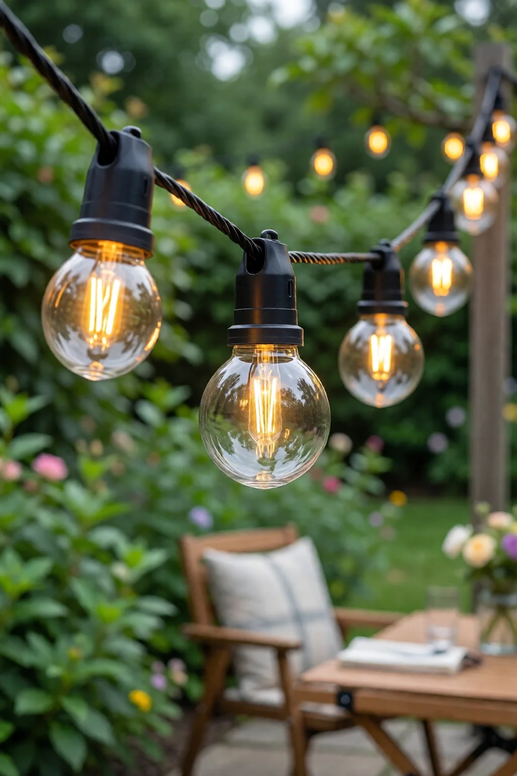 outdoor string light ideas for patio