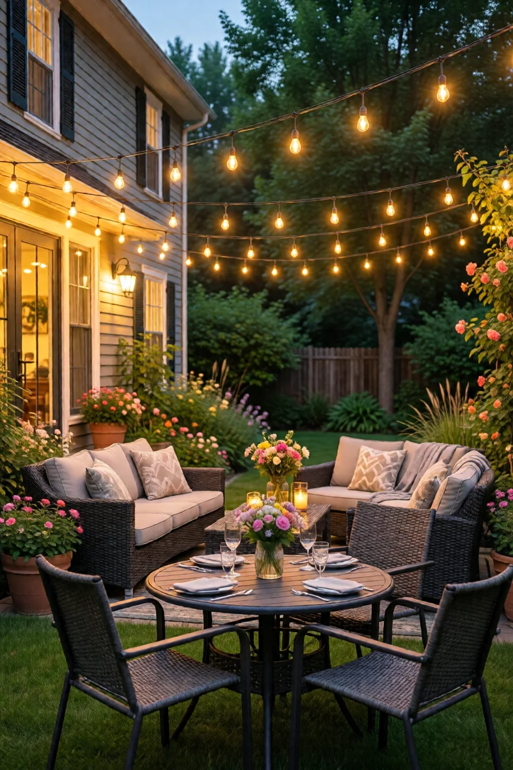 outdoor string light ideas for patio