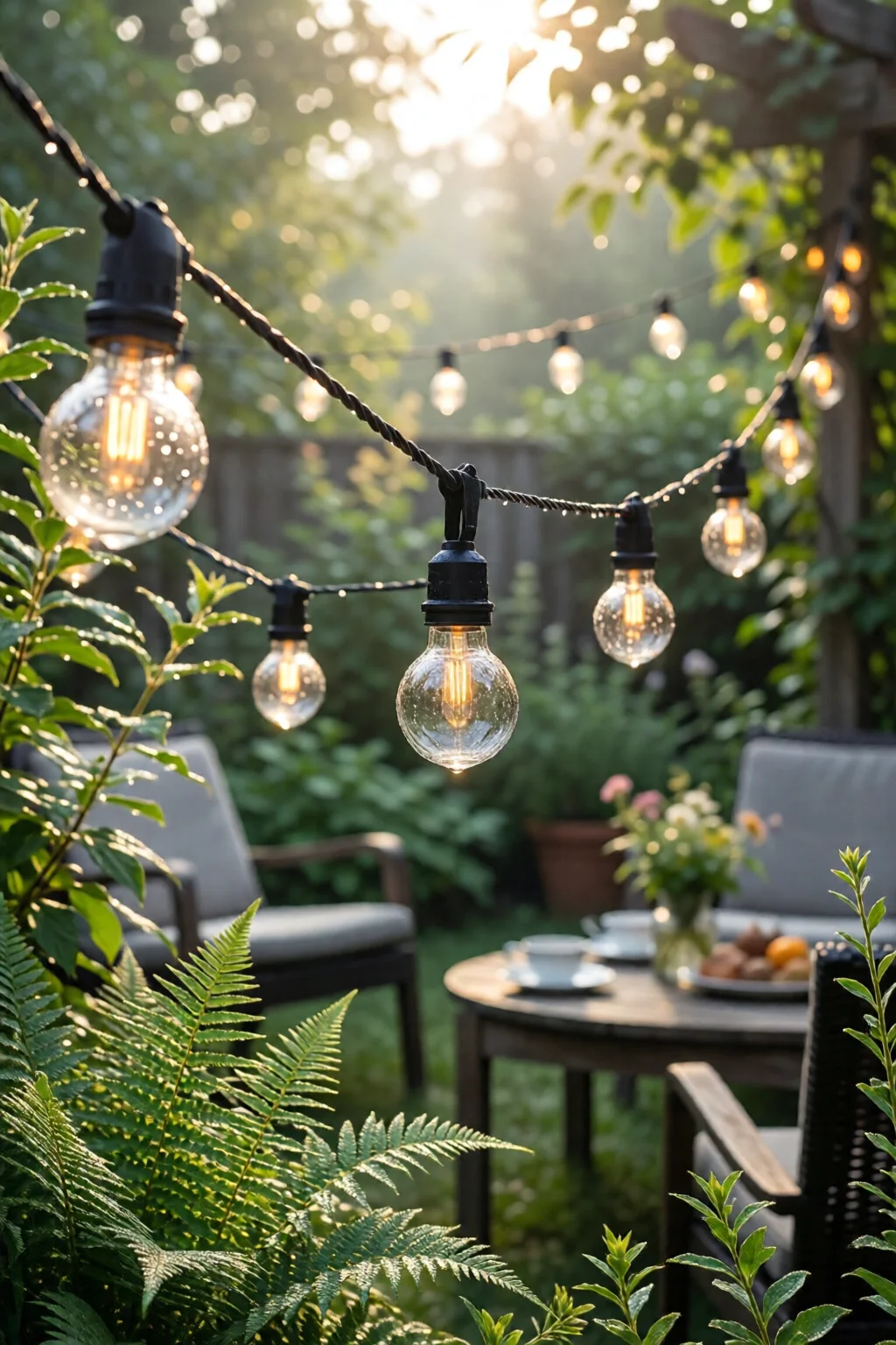 outdoor string light ideas for patio