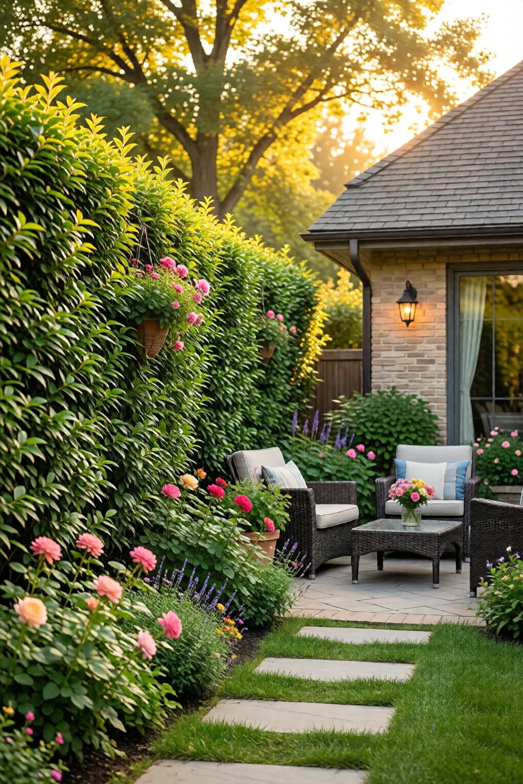 privacy hedge ideas for backyard