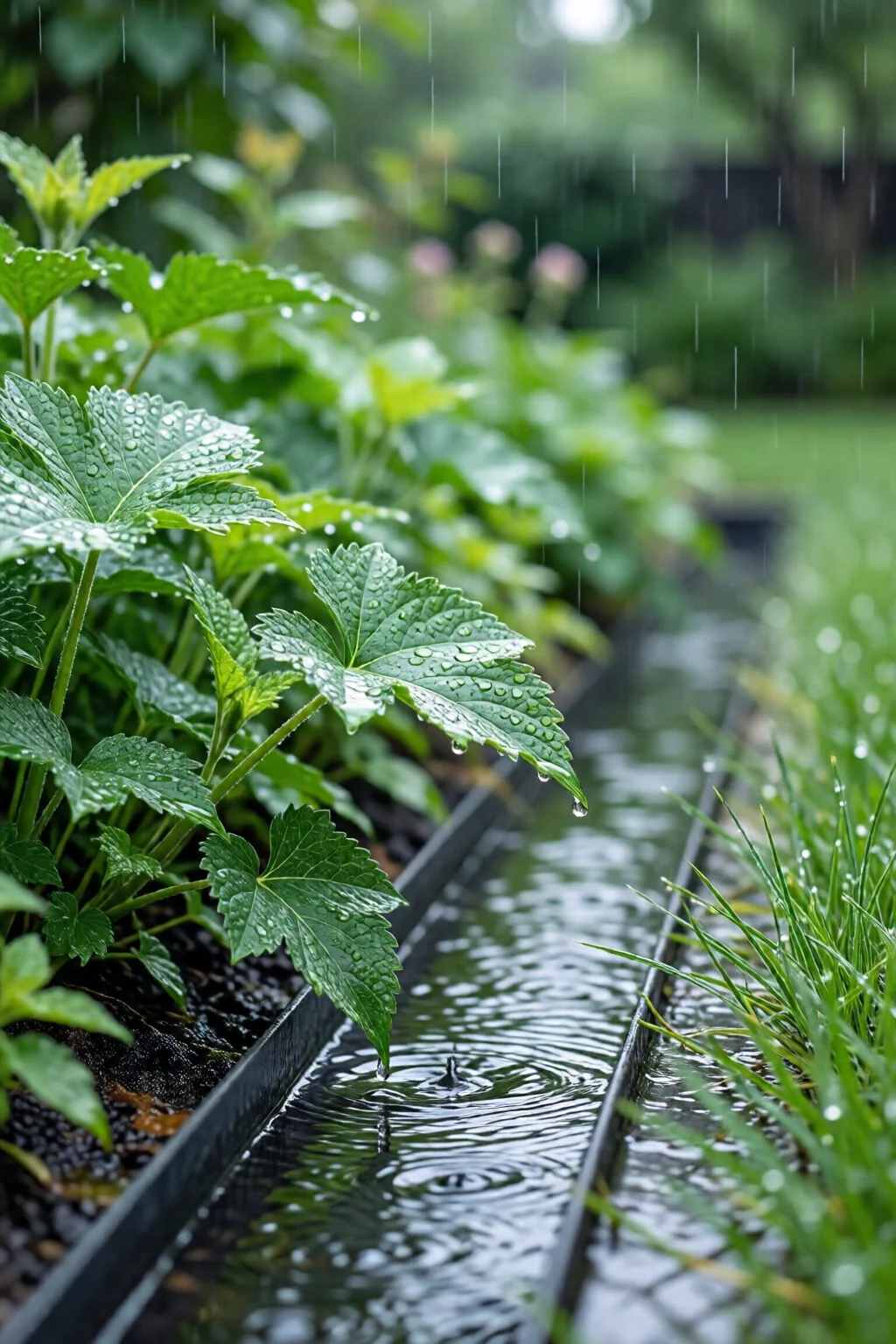 rain garden design for drainage
