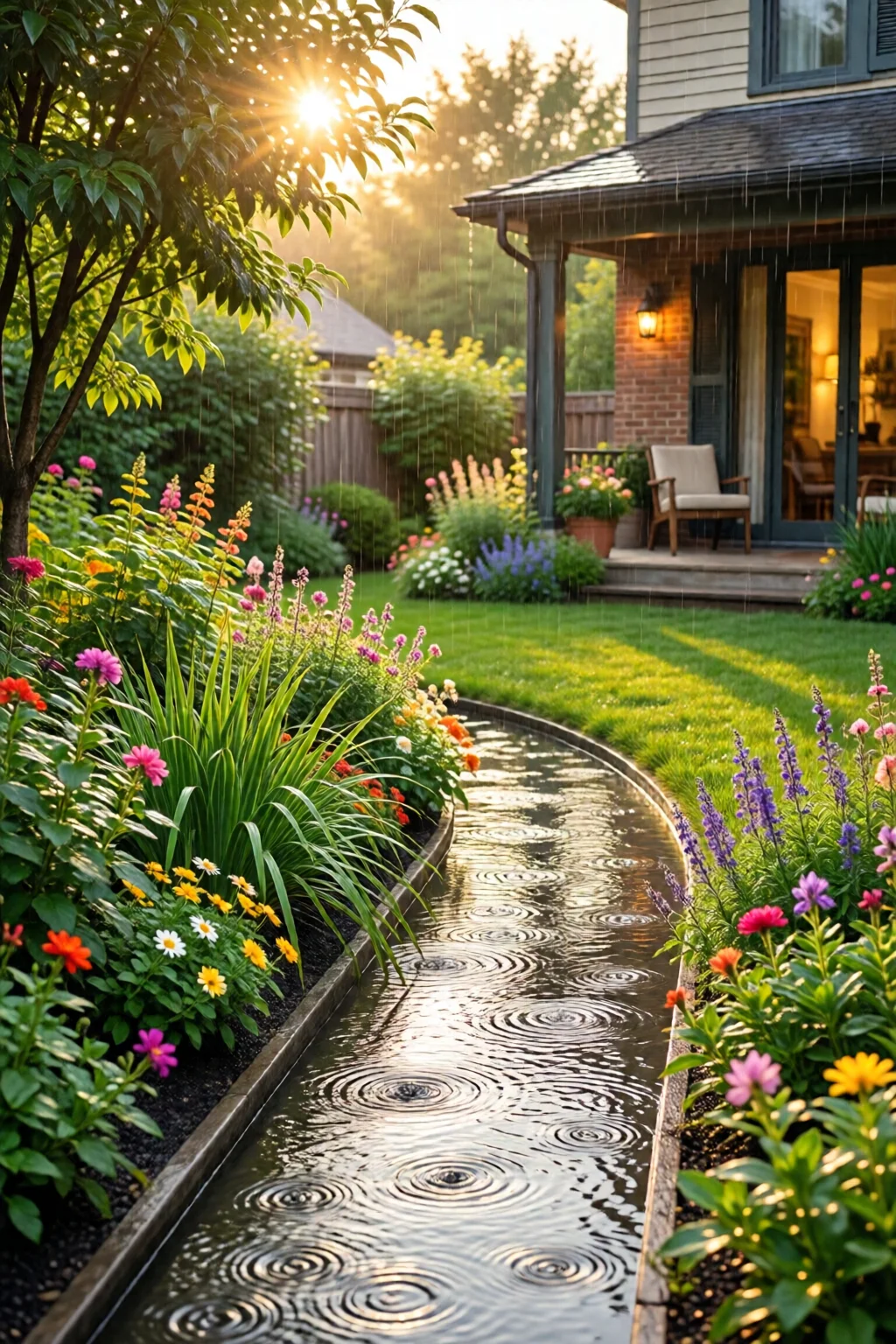 rain garden design for drainage