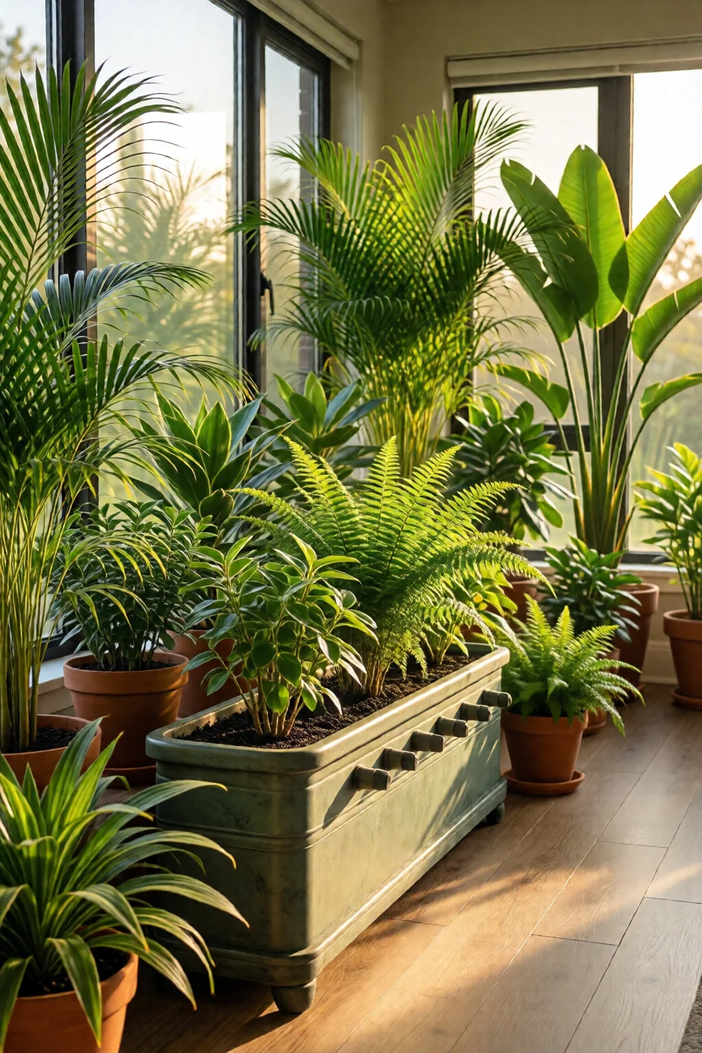 self watering planters for indoor plants