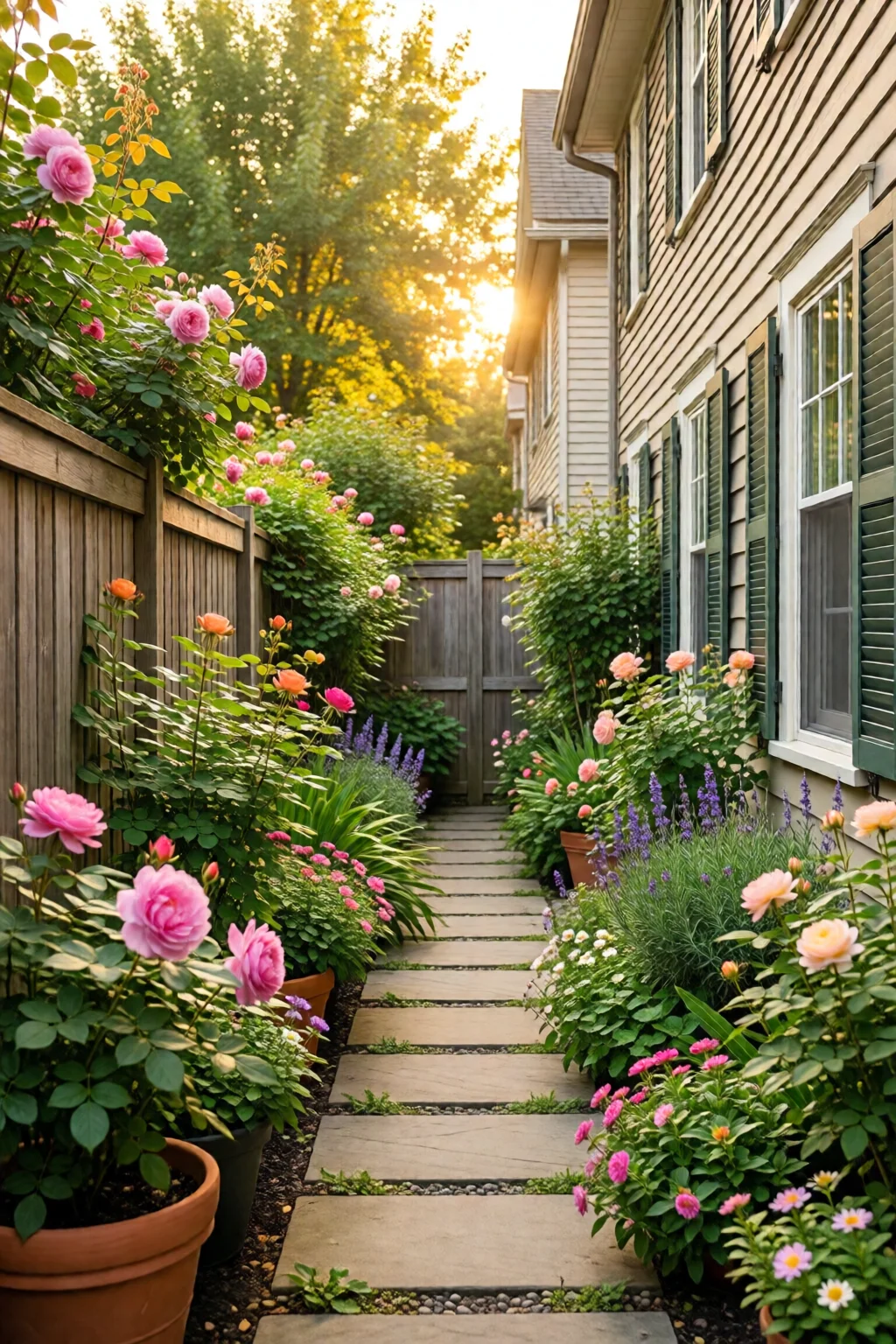 side yard garden ideas narrow spaces