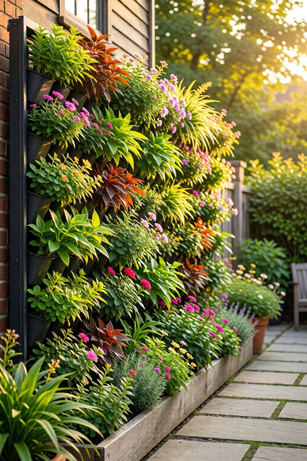 vertical garden wall ideas outdoor